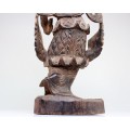 veche statueta sino-tibetana. " Nat ". lemn de tec. Burma cca 1930